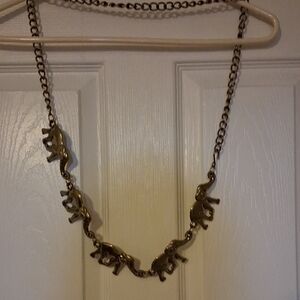 Elephant Charm Brass Belt
